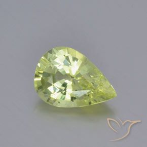 1.27ct Naturel Jaune citron léger Chrysobéryl, En forme de poire, VVS
