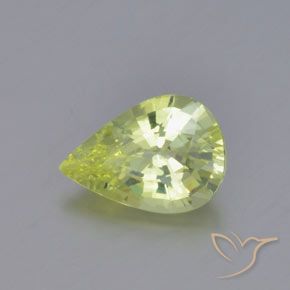 Chrysobéryl Jaune citron léger naturelle En forme de poire, 1.27 ct, VVS