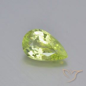 0.99ct Naturel Jaune citron léger Chrysobéryl, En forme de poire, VVS