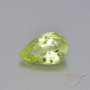 Chrysobéryl Jaune citron léger naturelle En forme de poire, 0.99 ct, VVS