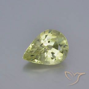 1.22ct Naturel Vert lime pâle Chrysobéryl, En forme de poire, VVS