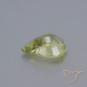 Chrysobéryl Vert lime pâle naturelle En forme de poire, 1.22 ct, VVS