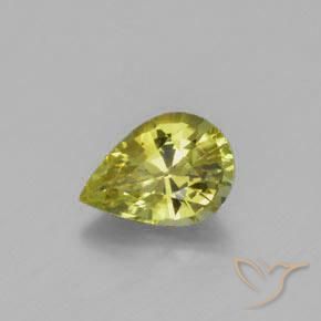 Chrysobéryl Jaune verdâtre naturelle En forme de poire, 1.02 ct, VVS