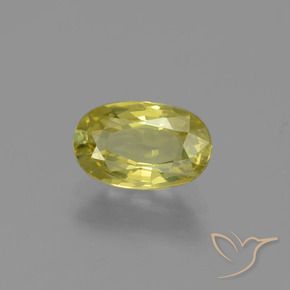Chrysobéryl Jaune moyen naturelle ovale, 1.15 ct, VVS-VS