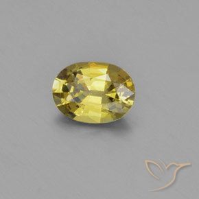 Chrysobéryl Jaune clair naturelle ovale, 1.22 ct, VVS