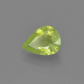 Chrysobéryl Vert Doré naturelle En forme de poire, 0.99 ct, VS