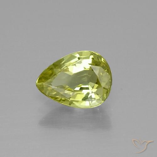 Chrysobéryl Jaune moyen naturelle En forme de poire, 1.47 ct, VVS