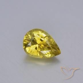 1.03ct Naturel Jaune Dijon Chrysobéryl, En forme de poire, VVS