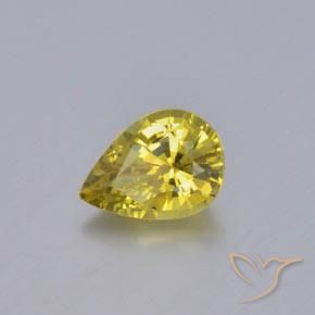 Chrysobéryl Jaune Dijon naturelle En forme de poire, 1.03 ct, VVS