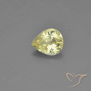 Chrysobéryl Jaune citron naturelle En forme de poire, 1.09 ct, VVS-VS