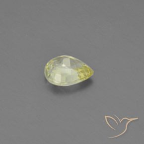Chrysobéryl Jaune citron naturelle En forme de poire, 1.09 ct, VVS-VS