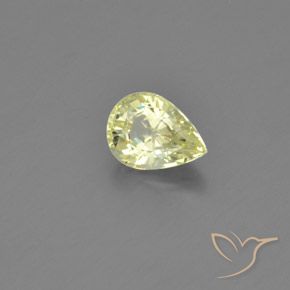 Chrysobéryl Jaune moyen-léger naturelle En forme de poire, 1.18 ct, VVS-VS