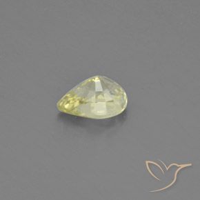 Chrysobéryl Jaune moyen-léger naturelle En forme de poire, 1.18 ct, VVS-VS