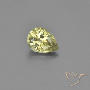 1.26ct Naturel Jaune moyen Chrysobéryl, En forme de poire, VVS
