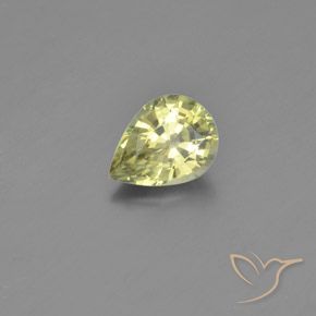 Chrysobéryl Jaune moyen naturelle En forme de poire, 1.26 ct, VVS
