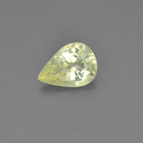 Chrysobéryl jaune naturelle en forme de poire, 1,39 ct, VVS
