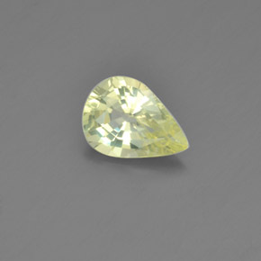 Chrysobéryl jaune naturelle en forme de poire, 1,39 ct, VVS