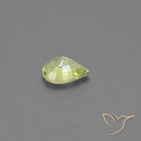 Chrysobéryl Jaune moyen naturelle En forme de poire, 0.82 ct, VS