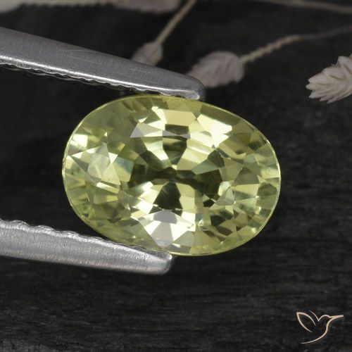 1.07ct Naturel Vert jaunâtre Chrysobéryl, ovale, VVS