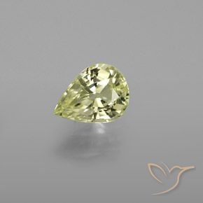 1.28ct Naturel Jaune clair Chrysobéryl, En forme de poire, VVS