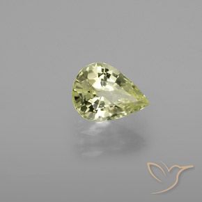 Chrysobéryl Jaune clair naturelle En forme de poire, 1.28 ct, VVS