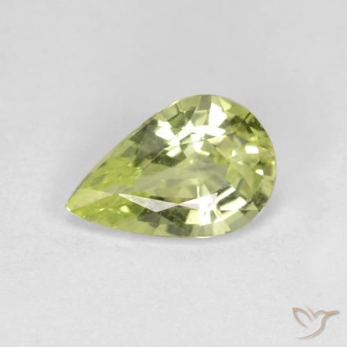 0.89ct Naturel Jaune verdâtre clair Chrysobéryl, En forme de poire, VVS