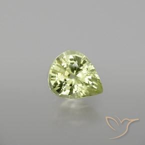 1.13ct Naturel Vert jaunâtre Chrysobéryl, En forme de poire, VVS