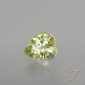 Chrysobéryl Vert jaunâtre naturelle En forme de poire, 1.13 ct, VVS