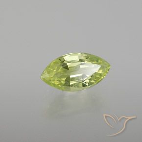 Chrysobéryl Jaune citron léger naturelle Marquise, 0.97 ct, VVS-VS