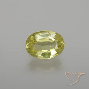 Chrysobéryl Jaune moyen naturelle ovale, 1.20 ct, VS
