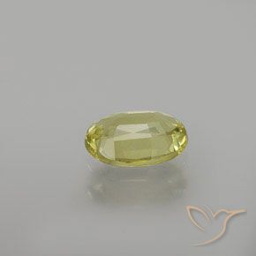 Chrysobéryl Jaune moyen naturelle ovale, 1.20 ct, VS