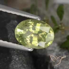 Chrysobéryl Jaune moyen naturelle ovale, 1.00 ct, VVS