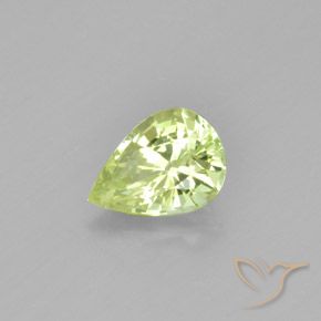 Chrysobéryl Jaune citron léger naturelle En forme de poire, 1.11 ct, VVS