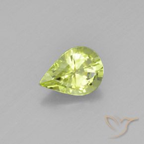 Chrysobéryl Jaune citron léger naturelle En forme de poire, 0.97 ct, VS