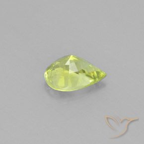 Chrysobéryl Jaune citron léger naturelle En forme de poire, 0.97 ct, VS