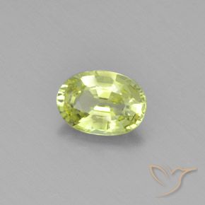 Chrysobéryl Jaune clair naturelle ovale, 1.00 ct, VVS