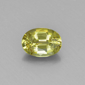 Chrysobéryl Jaune maïs léger naturelle Coupe ovale, 1.36 ct, VVS