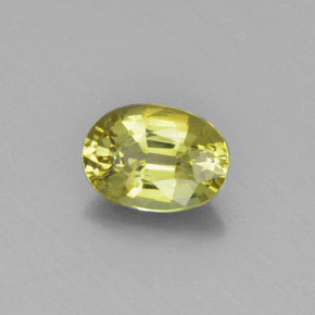 Chrysobéryl Jaune maïs léger naturelle Coupe ovale, 1.36 ct, VVS