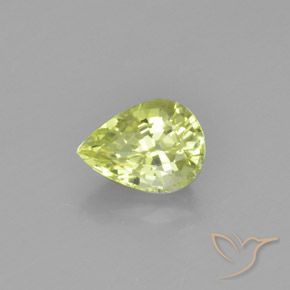 Chrysobéryl Jaune clair naturelle En forme de poire, 1.18 ct, VVS