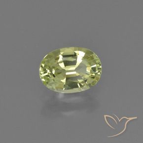 Chrysobéryl Jaune verdâtre naturelle ovale, 1.01 ct, VVS
