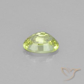 Chrysobéryl Jaune clair naturelle ovale, 1.25 ct, VVS