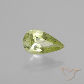 Chrysobéryl Jaune clair naturelle En forme de poire, 1.21 ct, VVS-VS