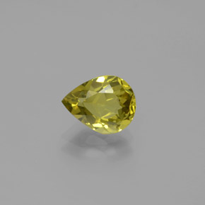Chrysobéryl Vert Doré naturelle En forme de poire, 1.38 ct, VVS