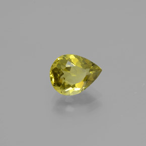 Chrysobéryl Vert Doré naturelle En forme de poire, 1.38 ct, VVS