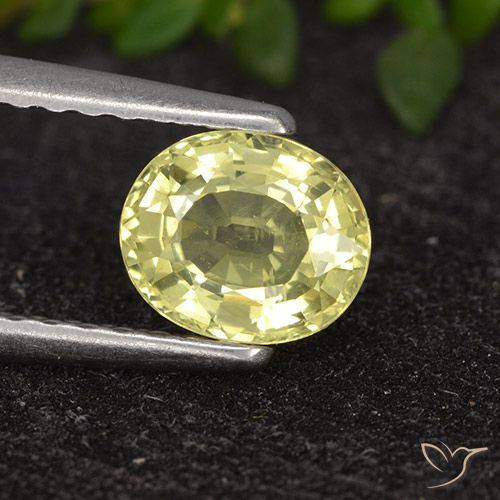 Chrysobéryl Jaune moyen-léger naturelle Coupe ovale, 0.82 ct, VVS