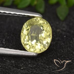 Chrysobéryl Jaune moyen-léger naturelle Coupe ovale, 0.82 ct, VVS