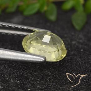 Chrysobéryl Jaune moyen-léger naturelle Coupe ovale, 0.82 ct, VVS