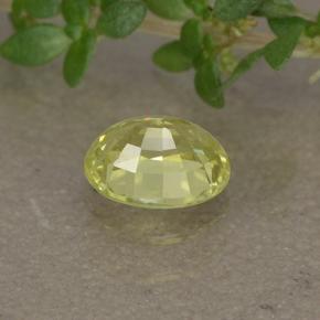 Chrysobéryl Jaune citron naturelle Coupe ovale, 0.49 ct, VVS