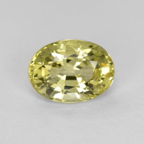 Chrysobéryl jaune naturelle coupe ovale, 0,92 ct, VVS-VS