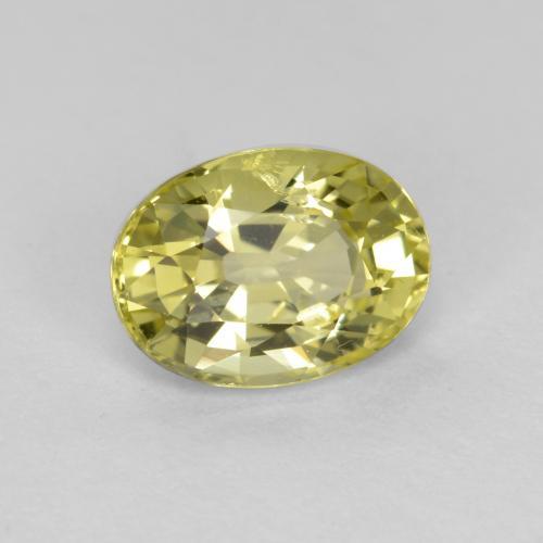 Chrysobéryl jaune naturelle coupe ovale, 0,92 ct, VVS-VS
